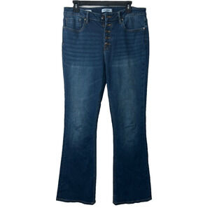 VIGOSS Ace Women's 31 Jeans Button Front Boot Cut Medium Wash Button Fly A27